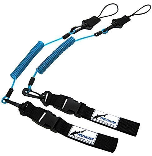 PROYAKER Ocean Tough Kayak Accessories Set of 2 Universal Paddle Fishing Rod Leash By Proyaker by PROYAKER® Ocean Tough Kayak Fishing Accessories