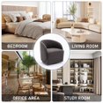 thumbnail image 5 of Aukfa Upholstered Accent Chair, Swivel Barrel Chair for Bedroom Living Room, Teddy - Dark Gray, 5 of 8