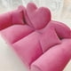 thumbnail image 5 of Lindo joyero con espejo, elegante, portátil, color rosa, con forma de chaise, organizador de pendientes, para armario, dormitorio, tocador, 5 of 9