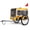 Gray / Yellow, variant on FunMay Folding Bike Trailer for Dogs, Orange/Steel Metal