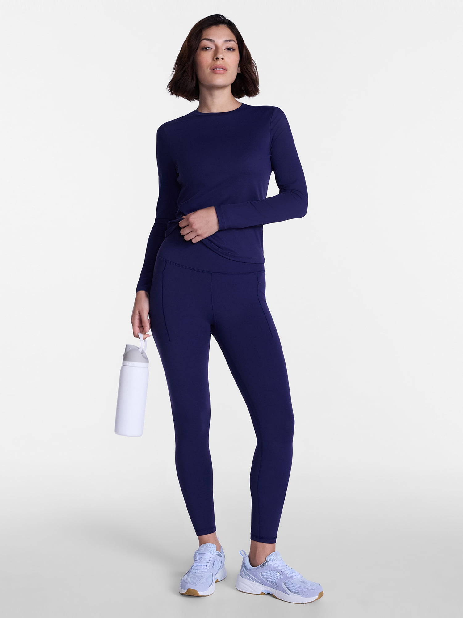 Avia Women’s and Women's Plus SoftSculpt Top with Long Sleeves, Sizes XS-4X