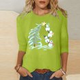 thumbnail image 2 of Women's Christmas Crop Sleeve T Shirt: Snowman Pattern Shirt Merry Christmas T Shirt Christmas Top, 2 of 4