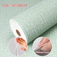 thumbnail image 2 of Textured Wallpaper Self Adhesive Wallpaper for Walls Embossed Wallpaper for Bedroom Thick Wallpaper for Textured Wall Waterproof Sticky Back Vinyl Foam for Rooms 50x280cm - Light green, 2 of 6