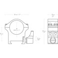 thumbnail image 3 of HAWKE Professional Weaver 1in Medium 2pc Black Steel Scope Rings (23101), 3 of 3