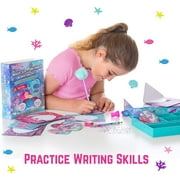 GirlZone Mermaid Stationary Gift Set for Girls, 45 piece Letter Writing Kit with Envelopes, Paper, Cards and More, Great Mermaid Gifts for Girls 9-12