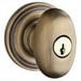 thumbnail image 2 of ENELLTRR049 Entry Ellipse Knob and Traditional Round Rose with 6AL Latch and Dual Strike Matte Brass and Black Finish, 2 of 2