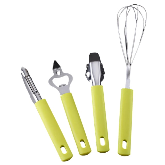Household Kitchen Gadgets 4 Set Stainless Steel Egg Beater Paring Lifting Dish Fish Scale S