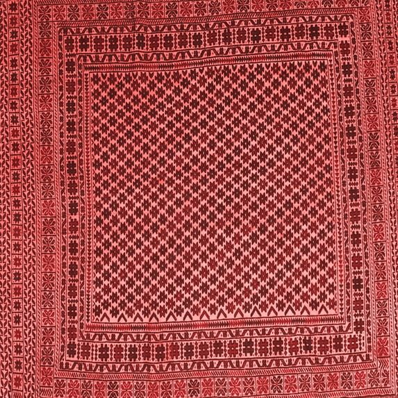Ahgly Company Indoor Square Persian Red Traditional Area Rugs, 6' Square
