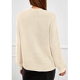 thumbnail image 4 of Suéter PRETTYGARDEN Floral de Punto con Cuello Redondo Beige M, 4 of 8
