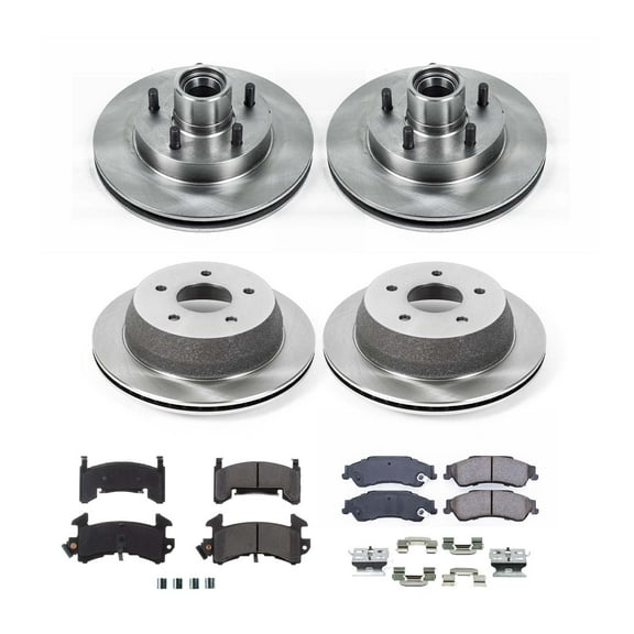 Ultimate Brakes Front and Rear Ceramic Brake Pad and Rotor Kit with Hardware WM81093