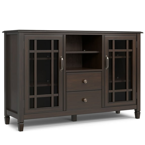 Simpli Home Tall Tv Stand In Dark Chestnut Brown For Tvs Up To 60 Inches