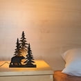 thumbnail image 6 of Rustic Metal Bear Forest Light NightStand Bedside EndTable Desk Lamp Night Light, 6 of 8