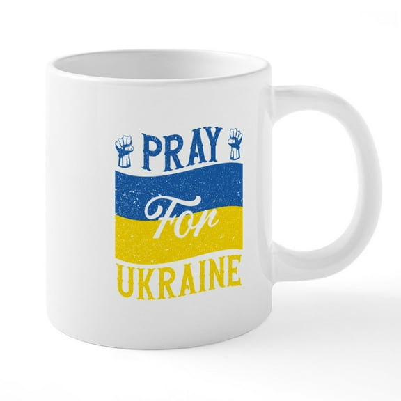 CafePress - Pray For Ukraine Mugs - 20 Oz White Ceramic Mega Mug