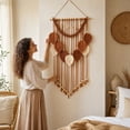 thumbnail image 5 of StlyGar Macrame Wall Hanging Boho Leaves Woven Tapestry Bohemian Chic Home Decor | Modern Handmade Leaf Feather Wall Art Decoration for Bedroom Living Room Apartment Ornament A, 5 of 6