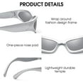 thumbnail image 3 of Gafas de sol Wrap Around Street Fashion para mujeres y hombres, gafas deportivas de moda, protector solar moderno y personalizado, 3 of 5