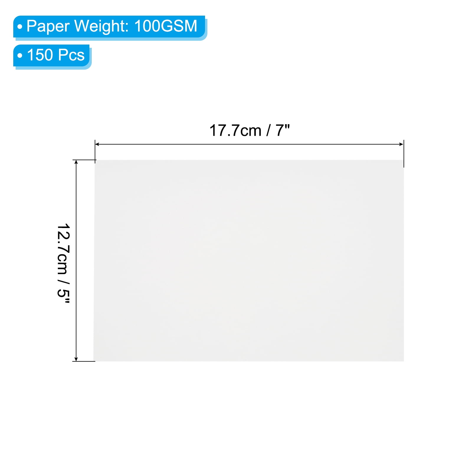 150 Sheets Vellum Paper 5x7, Vellum Paper Printable Translucent Paper for Invitations Laser Inkjet Printing, White