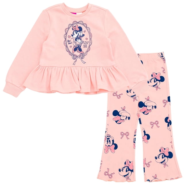 Set de sudadera de forro polar Disney Minnie Mouse 2T para niña