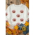 thumbnail image 3 of Women's White Sequin Bow Pumpkin Graphic Baggy Sweatshirt for Fall | [ZhiHiMeRi] | (US 20-22)2XL, 3 of 7