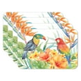 thumbnail image 1 of CounterArt "Tropical Birds" 4 Pack Reversible Flexible Plastic Placemats, 1 of 8