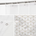 thumbnail image 6 of Geometric Decor Shower Curtain,Sacred Geometry Grid Graphic Golden Hexagon Bathroom Decor Polyester Fiber Plastic Rings Quick-Drying Waterproof for Bathtubs/Bathroom, 72x36 inches, 6 of 6