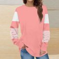 thumbnail image 2 of Oalirro Womens Fashion Top Casual Solid Crewneck Long Sleeve Shirts Tunic Tops, 2 of 6