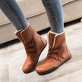 thumbnail image 4 of Zapatos de mujer Punta redonda Tacones bajos Cómodos Cálidos Casuales Gruesos Fleece Cordones Botines de nieve Wmkox8yii shkj830, 4 of 4