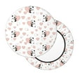 thumbnail image 7 of Uemuo Heart Panda Pattern Round Bar Stool Seat Covers Washable Stool Cushion Slipcover Elastic Bar Chair Covers-13 inch, 7 of 7