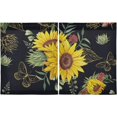 thumbnail image 2 of Coolnut Sunflower Kitchen Curtains 2 Panels, UV Protected Tier Curtains Half Window Curtains for Guest Room Bathroom Sink Laundry Room Basement,24"x 27", 2 of 6