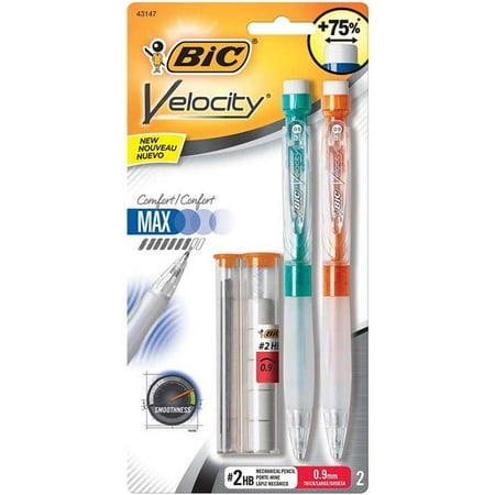 BIC Velocity Max Mechanical Pencil, Thick Point (0.9 mm), (Best 0.5 Mm Mechanical Pencil)