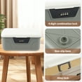 thumbnail image 4 of Lockable Storage Container Plastic Lockable Storage Box 4 Digit Password Storage Organizer High Security Lockable Storage Bin Sturdy Lockable Storage Bin Portable Locking Box for Home-gray-, 4 of 10