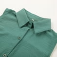 thumbnail image 6 of vigerkar Womens Sleeveless Button Down Shirt Collared Cotton Linen Blouse Casual Office Shirts Basic Tank Top (Green, XXL), 6 of 9