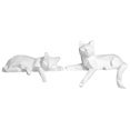 thumbnail image 4 of 2x Estatuas de Gato de Resina, Coleccionables, Figuras Geométricas de Gato, Decoración de Escritorio para Blanco, 4 of 8
