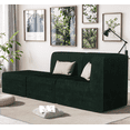 thumbnail image 4 of Gaildon Corduroy Sponge Sofa Lounge Chair Fluffy Modern Sleeper Chair With Removable Footrest for Indoor Living Room and Bedroom No Assembly Needed, Green, 4 of 7