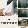 thumbnail image 4 of Peel and Stick Wallpaper Mountain river winding forest sunset Modern Art Wall Mural Decor Self Adhesive and Removable 100in x 144in, 4 of 8