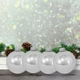 thumbnail image 7 of Glass Christmas Tree Ornaments - 80mm / 3.25" [4 Pieces] Designer Balls from Christmas By Krebs Seamless Hanging Holiday Decor (Bright Silver), 7 of 7