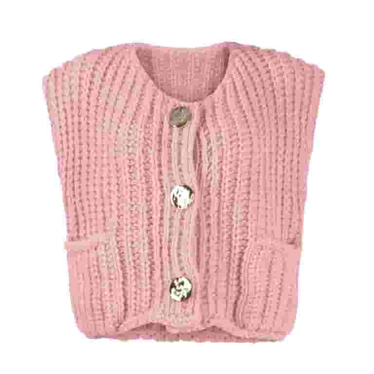 アウターその他 Fallett Cropped knit button cardigan pink FA2303KT02PI Women's Fall Sweater Vest Cropped Button Down Cardigan