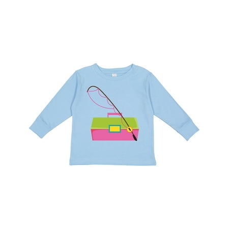 

Inktastic Fishing Tackle Girls Gift Toddler Toddler Girl Long Sleeve T-Shirt