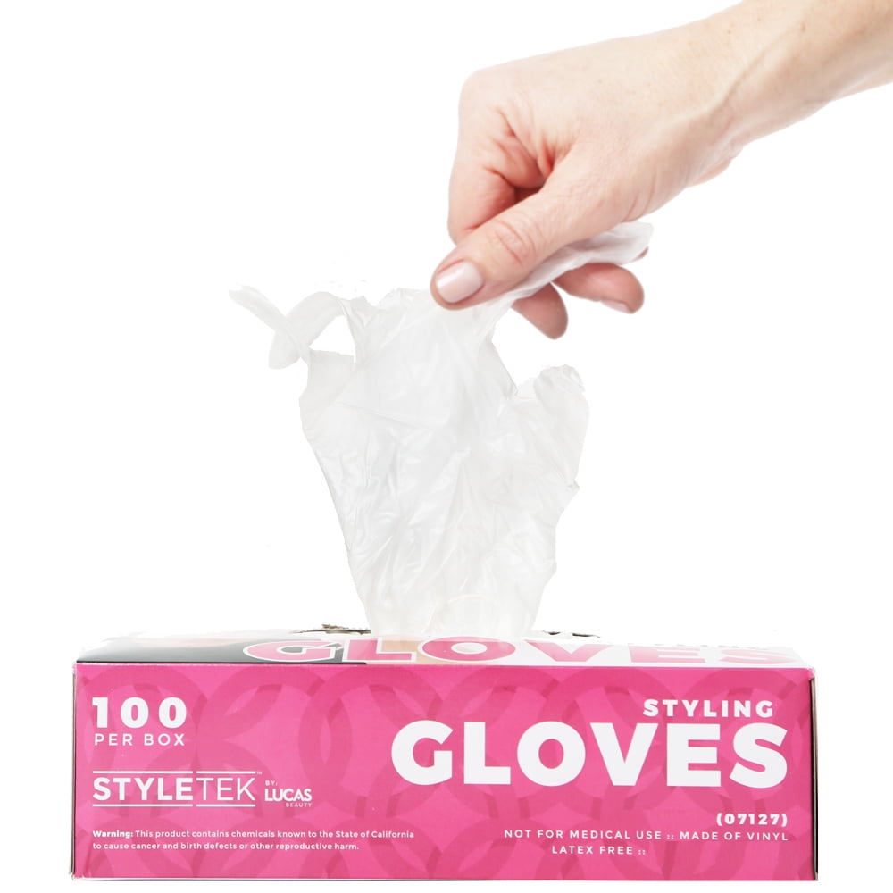 STYLETEK Powder Latex Free Non Medical Use Vinyl Large Gloves HC