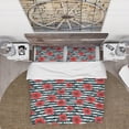 thumbnail image 2 of Designart 'Red Flowers with Leaves, Branches and Berries' Floral Duvet Cover Set, 2 of 4