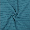 thumbnail image 4 of Unique Bargains Soft 100% Cotton Cable Knitted Throw Blanket For Couch Bondi Blue 47" x 70", 4 of 8