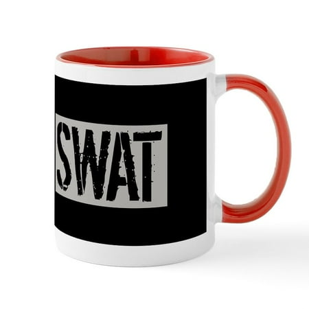 

CafePress - Police: SWAT (Black Flag Blue Line) Mug - 11 oz Ceramic Mug - Novelty Coffee Tea Cup