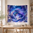 thumbnail image 5 of Moon Stars Coiled with Dragon Glowing Scales Shades, Spooky Gothic for Gothic Decor Fans, Dark Art Decor, Christmas Gift, Tapestry Wall Hanging for Bedroom and Dorm, 5 of 7