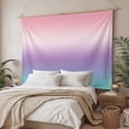 thumbnail image 3 of Pink Purple Teal Ombre Cream Tapestry for Bedroom Wall Hanging Tapestry, Modern Abstract Art Aesthetics Ceiling Backdrop Tapestries Poster Blanket Wall Decor for Teens Room Living Room Dorm 59" x 79", 3 of 8