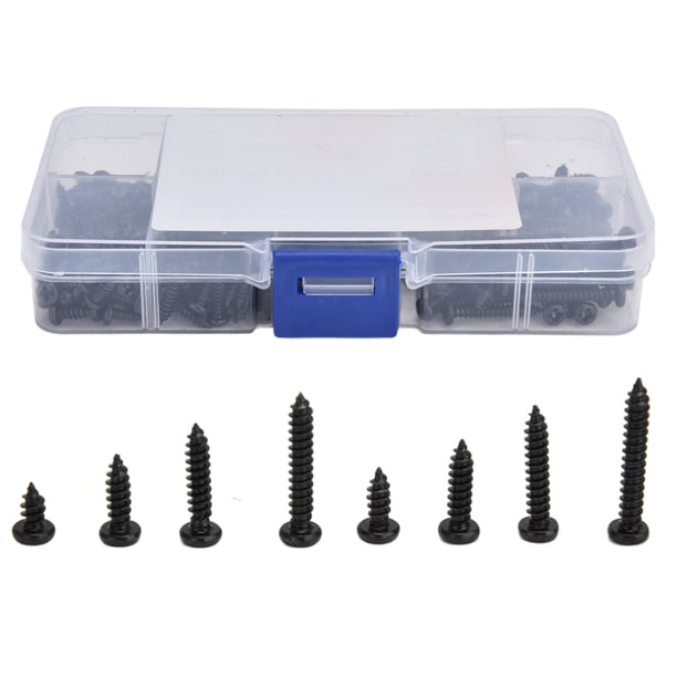 Kit surtido de tornillos, 300 piezas de tornillos autorroscantes, tornillos de acero al carbono, juego de tornillos autorroscantes muy recomendado