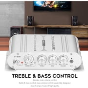 HiFi 2.1 Channel Power Amplifier Stereo Bass Sound Amp, Rms 20Wx2+40W Mini Digital Audio Power Amplifier for Home Speakers, ST-838 Subwoofer Amplifier Audio Stereo Bass Amp with Power Supply