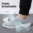 thumbnail image 5 of LANCROP Women Knit Slip On Sneakers, Breathable Lightweight Non-Slip Cushioned Walking Shoes, Casual Athletic Shoes for Hiking Running Daily Wear, 5 of 9