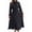 Black, variant on Women'S Long Sleeve Pleated Dress Casual Semi Formal Church Dress Mock Neck A Line Flowy Midi Dresses with Belt Pink M