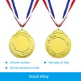 thumbnail image 4 of Uxcell Gold Award Medals, Blank  Style Winner Medals with Neck Ribbon, Golden 12Pcs, 4 of 7