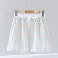 thumbnail image 2 of Umfun Women's Plaid Skirt Elastic Drawstring Waist Casual Summer Skirt with Pockets, 2 of 9