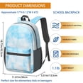 thumbnail image 3 of 17 Inch Lightweight Backpack,PVC Waterproof Oxford Fabric, Ergonomically Designed, with Large Capacity, Frozen Aesthetic Pattern, 3 of 5